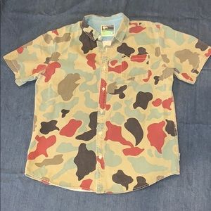 Camo short sleeve button down